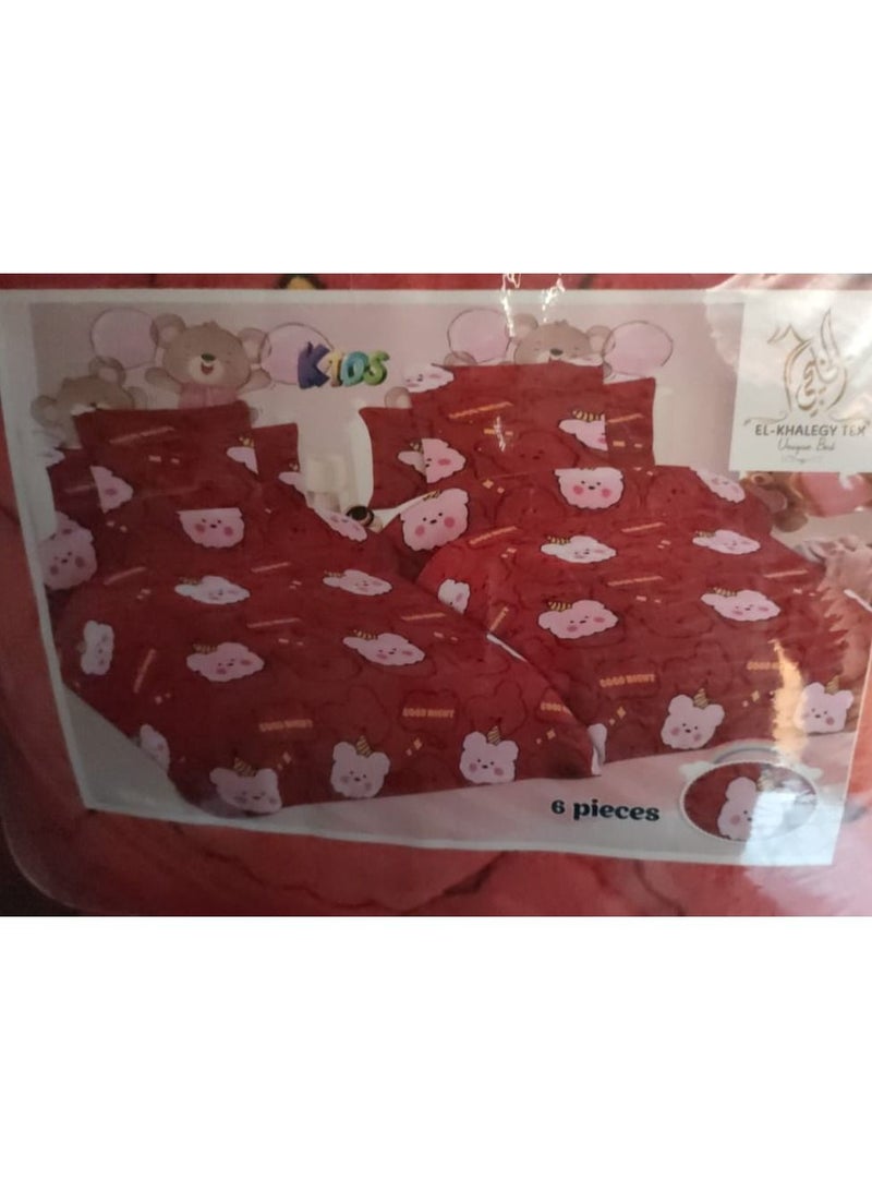 Fiber Baby Comforter Set, 6 pieces, Spanish Design