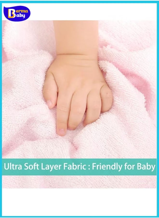 Berma Baby Hooded baby towel, toddler bathrobe, soft baby towel, newborn blanket, coral fleece shawl bath towel, swimming towel, soft and super absorbent towel for baby boys and girls, 80*80 cm  - Image 4