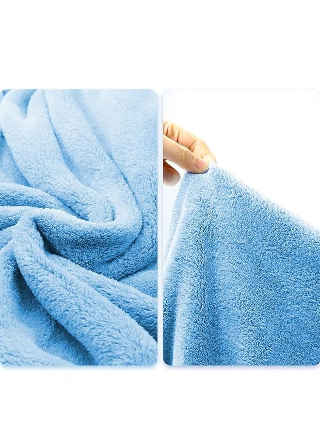 Berma Baby Hooded baby towel, toddler bathrobe, soft baby towel, newborn blanket, coral fleece shawl bath towel, swimming towel, soft and super absorbent towel for baby boys and girls, 80*80 cm  - Image 3