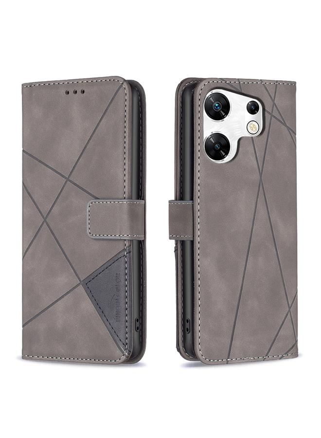 Zaboon Case For Infinix Zero 30 4G Magnetic Buckle Rhombus Texture Leather Phone Case - Image 1