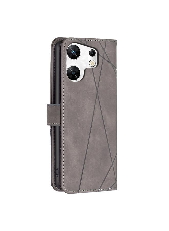 Zaboon Case For Infinix Zero 30 4G Magnetic Buckle Rhombus Texture Leather Phone Case - Image 3