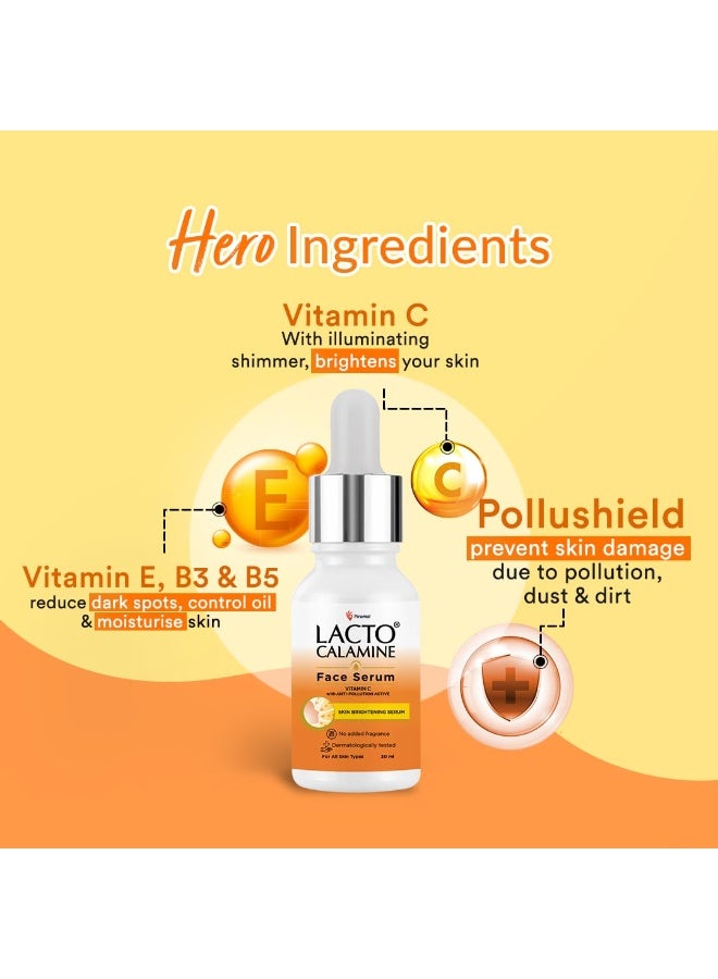 لاكتو كلامين سيروم الوجه بفيتامين C مع مركب فيتامين C نقي بنسبة 98٪ 30 مل  بشرة متألقة مع النياسيناميد - Image 5