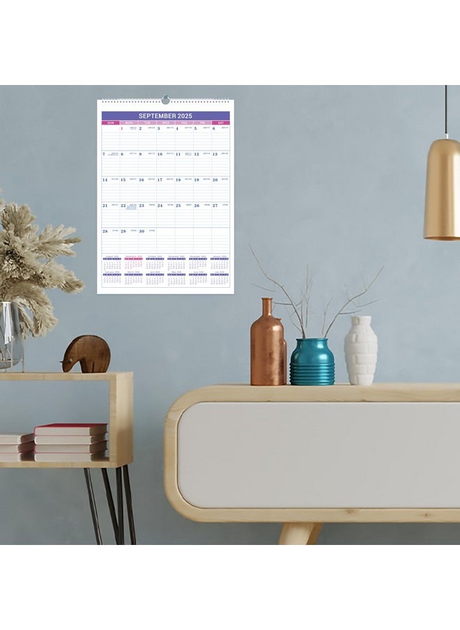BooQool 2025 Wall Calendar - Jan 2025 - Dec 2025, 12 Months Wall Calendar 2025, 12" X 17", Large Blocks, 2025 Calendar, Spiral Bound  - Image 2