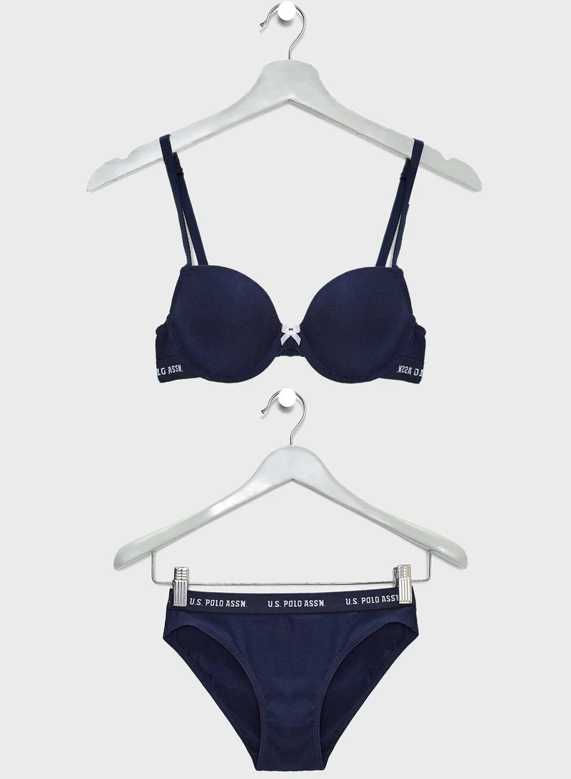 U.S. Polo Assn. Logo Band Lingerie Set