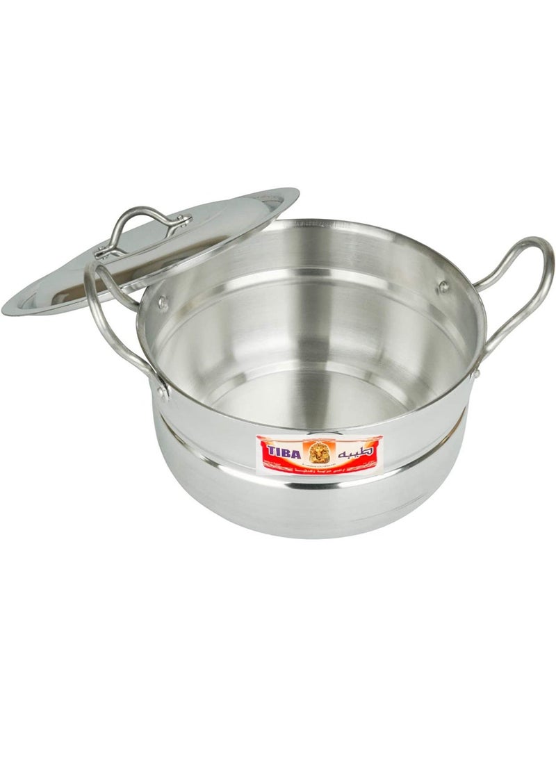 طيبة قدر حلة الومنيوم ابوحزام بمقبضين متوفر مقاس 16سم/18سم/20سم/22سم/24سم/26سم/28سم - Image 3