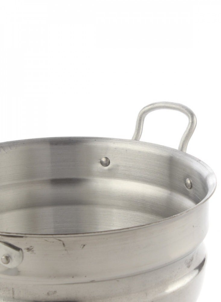 طيبة قدر حلة الومنيوم ابوحزام بمقبضين متوفر مقاس 16سم/18سم/20سم/22سم/24سم/26سم/28سم - Image 2