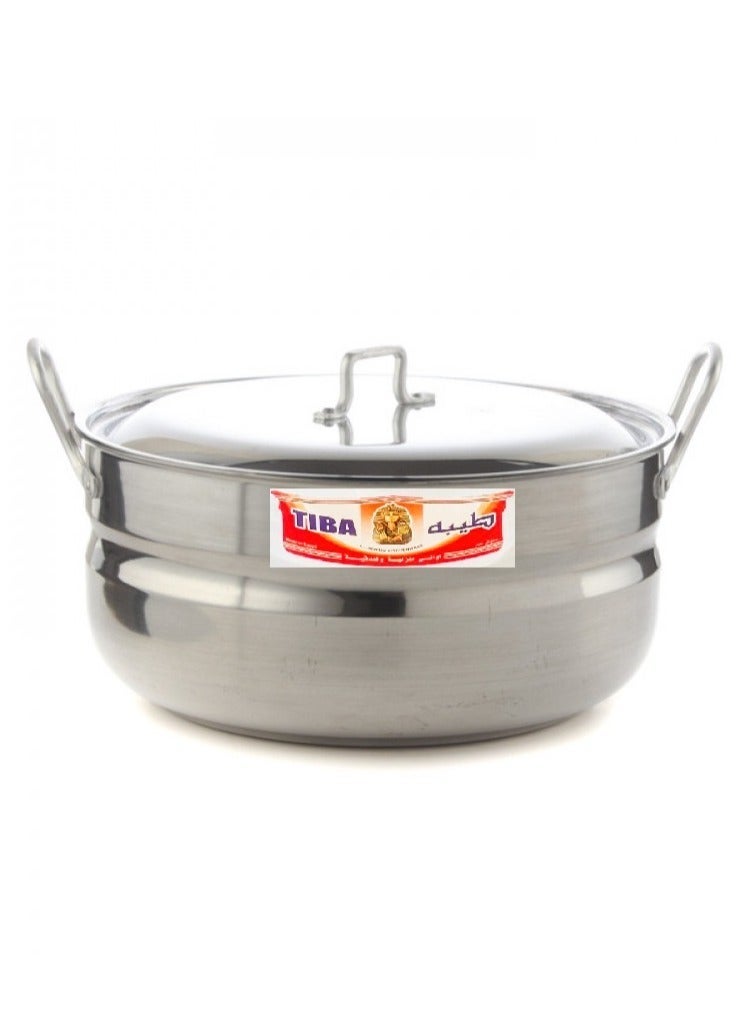 طيبة قدر حلة الومنيوم ابوحزام بمقبضين متوفر مقاس 16سم/18سم/20سم/22سم/24سم/26سم/28سم - Image 1