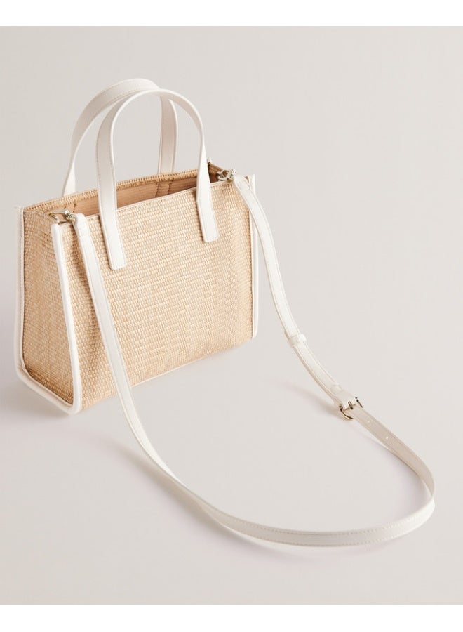 Ted Baker حقيبة أيقونية صغيرة من الرافيا الاصطناعية - Image 2