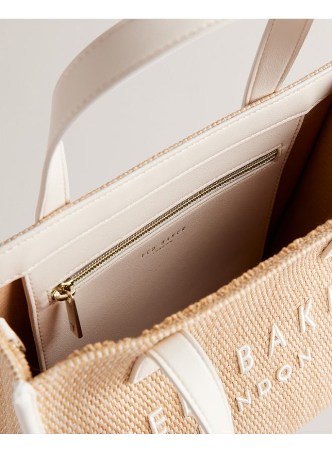 Ted Baker حقيبة أيقونية صغيرة من الرافيا الاصطناعية - Image 4