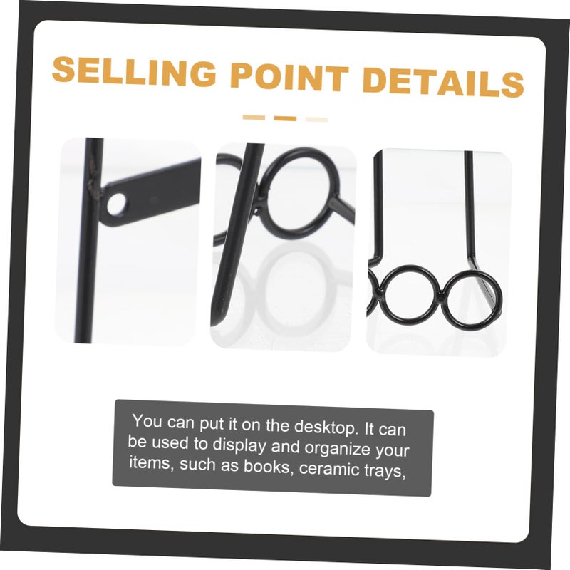 4Pcs Iron Wall Mounted Plate Rack Holder Smooth Edges Dish Storage Display Stand - Image 5