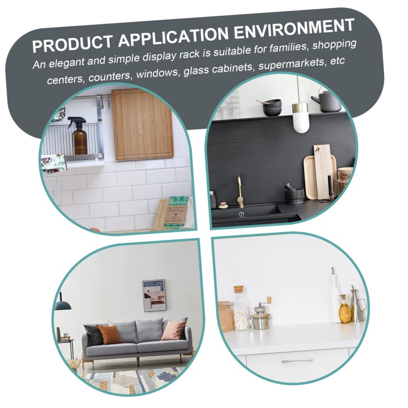 4Pcs Iron Wall Mounted Plate Rack Holder Smooth Edges Dish Storage Display Stand - Image 4