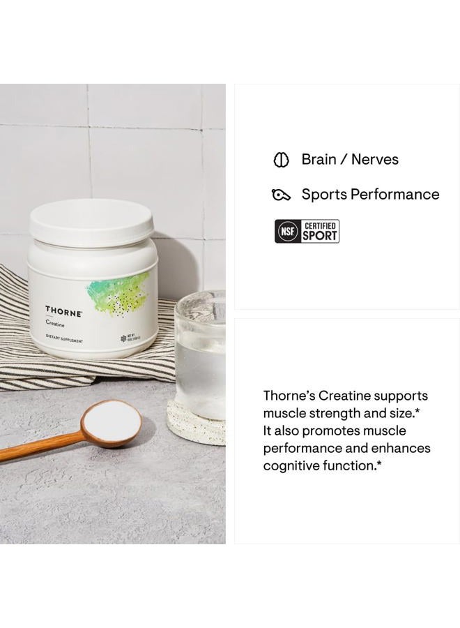 Thorne كرياتين - كرياتين مونوهيدرات، مسحوق الأحماض الأمينية - دعم العضلات، الطاقة الخلوية والوظيفة الإدراكية* - خالي من الغلوتين، كيتو - معتمد من NSF للرياضة - 16 أونصة - 90 حصة - Image 5
