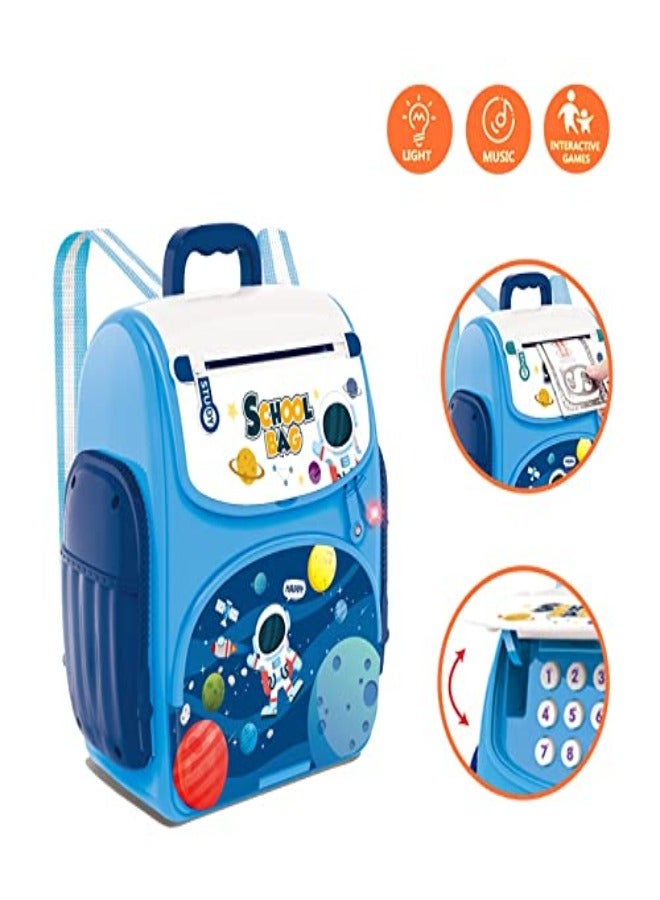 Basmah School Bag Cash Box Musical Battery Not Included Blue 24-2295987 - Image 3