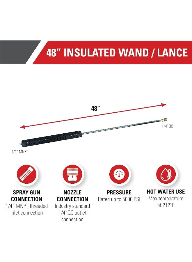Simpson Cleaning 80179 Universal 48-Inch Insulated Pressure Washer Wand for Hot and Cold Water use up to 5000 PSI - Image 2