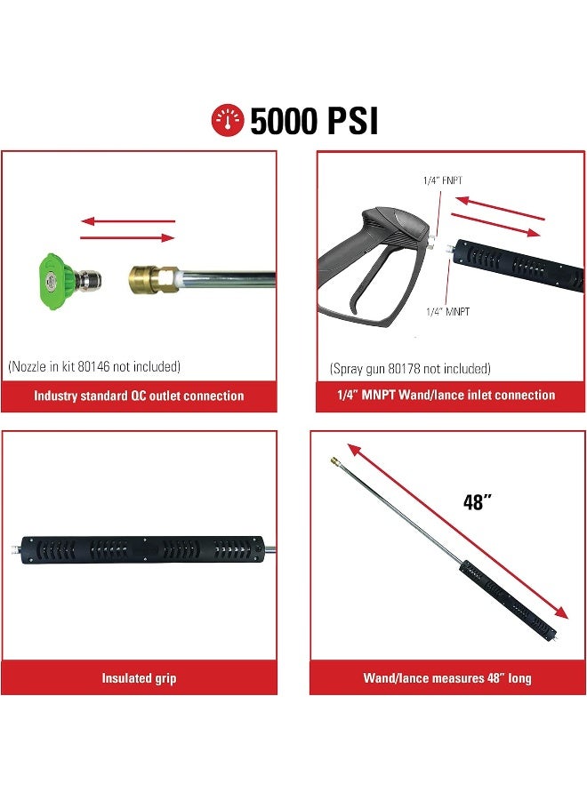 Simpson Cleaning 80179 Universal 48-Inch Insulated Pressure Washer Wand for Hot and Cold Water use up to 5000 PSI - Image 3
