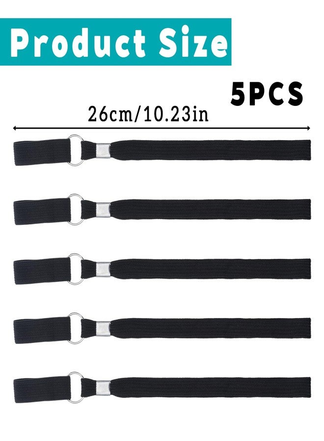 Exircy 5-Pack Walking Cane Wrist Strap Replacement, Universal Cane Handle Straps Band Anti-Slip Elastic Loop Attached Black Adjustable Wrist Strap for Foldable Walking Stick, Crutches - Image 2