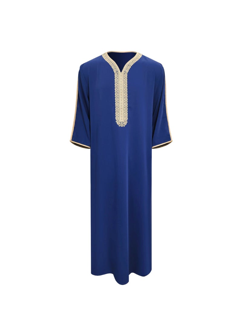 xozgdovg Embroidered men's robe side pocket  - Image 1