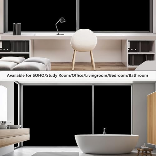 COSMOS STARÂ™ One Way Mirror Privacy Window Film Daytime Privacy Film,Heat Control Anti UV Refl Window Tint for Home and Office (20"x80" Inches, Blackout Film)-Self-Adhesive - Image 3