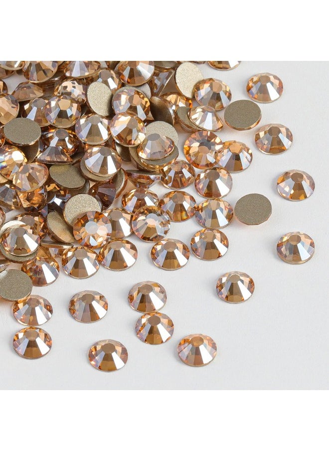 BEADSLAND 288 Pieces Flat Back Crystal Rhinestones Round Gems Golden Shadow Ss30 6.3 6.5Mm  - Image 2