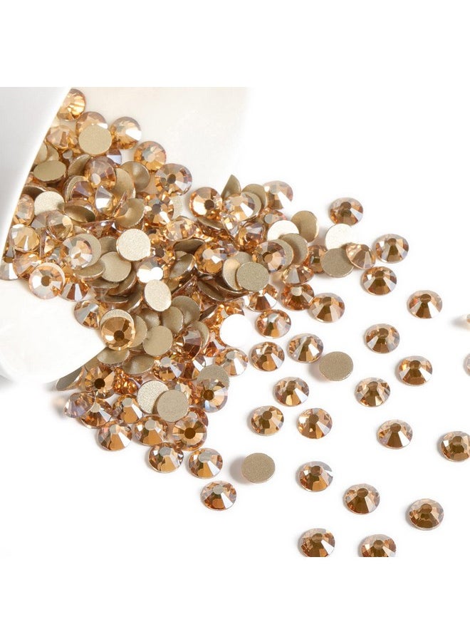 BEADSLAND 288 Pieces Flat Back Crystal Rhinestones Round Gems Golden Shadow Ss30 6.3 6.5Mm  - Image 4