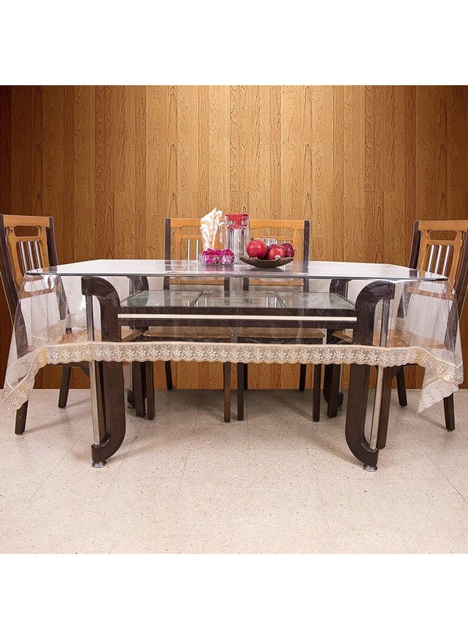 Kuber Industries Dining Table Cover 6 Seater |Dining Table Cloth for Home D cor | Table Sheet for Dining Area | 45x70 | DTC | Gold - Image 1