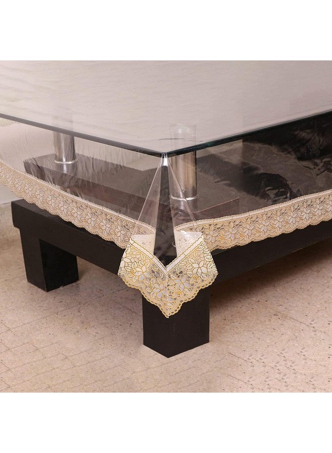 Kuber Industries Dining Table Cover 6 Seater |Dining Table Cloth for Home D cor | Table Sheet for Dining Area | 45x70 | DTC | Gold - Image 3