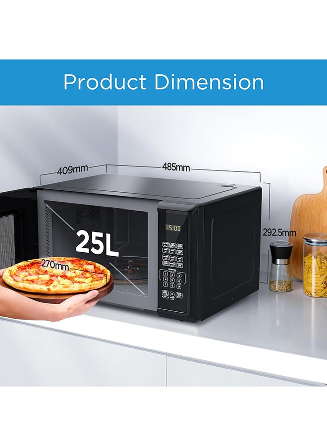 Midea Digital Solo Microwave Oven With 11 Power Levels, 900W, Electronic Touch Control, Child-Safety-Lock, Defrost Function, Fast Reheat, Pull Open Door Handle, Good For Home And Office 25 L 900 W EM925A2GUBK Black - Image 2