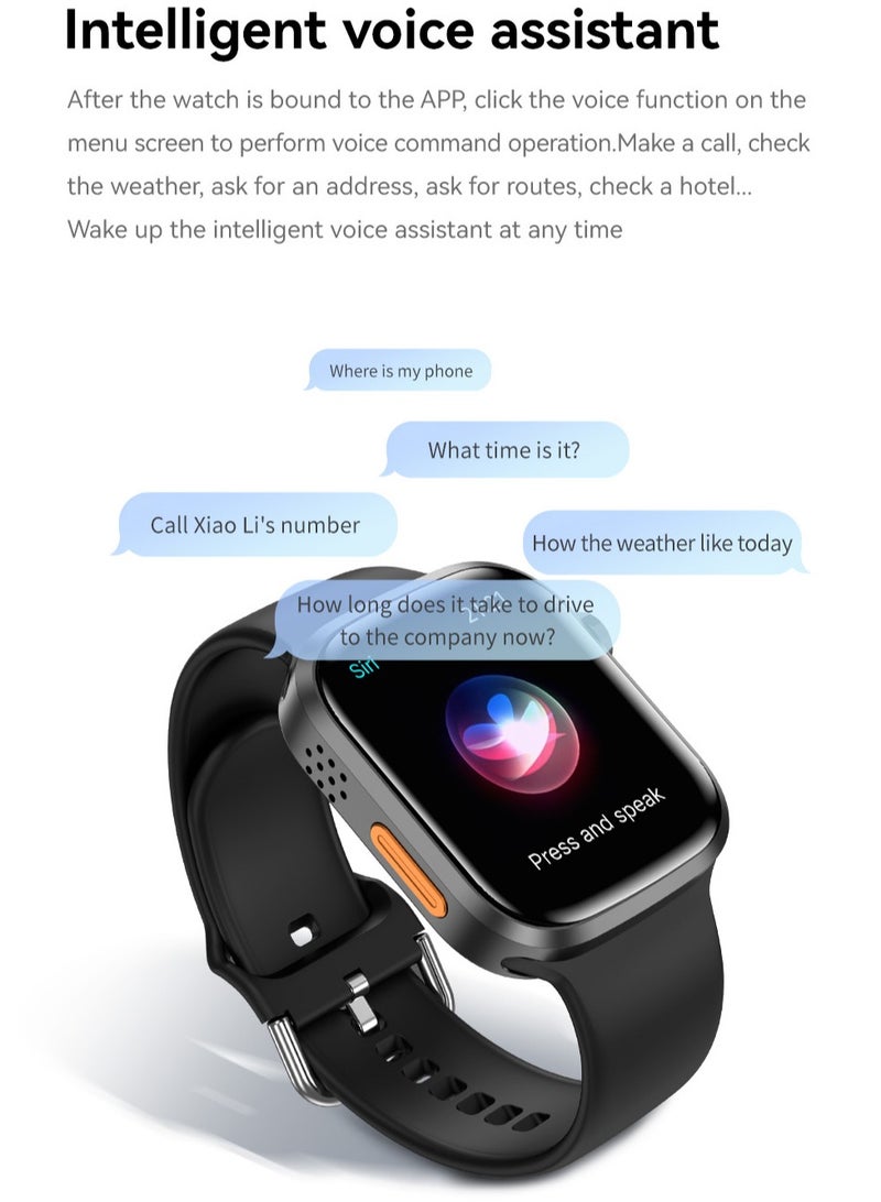 AROAQ Zero 90 Smart Watch, IP67 Waterproof NFC Bluetooth Health Monitoring Watch, 2.3" HD Display 280mah Large Capacity Battery Smart Fitness Watch with Multiple Sports Mode, (Silver) - Image 3