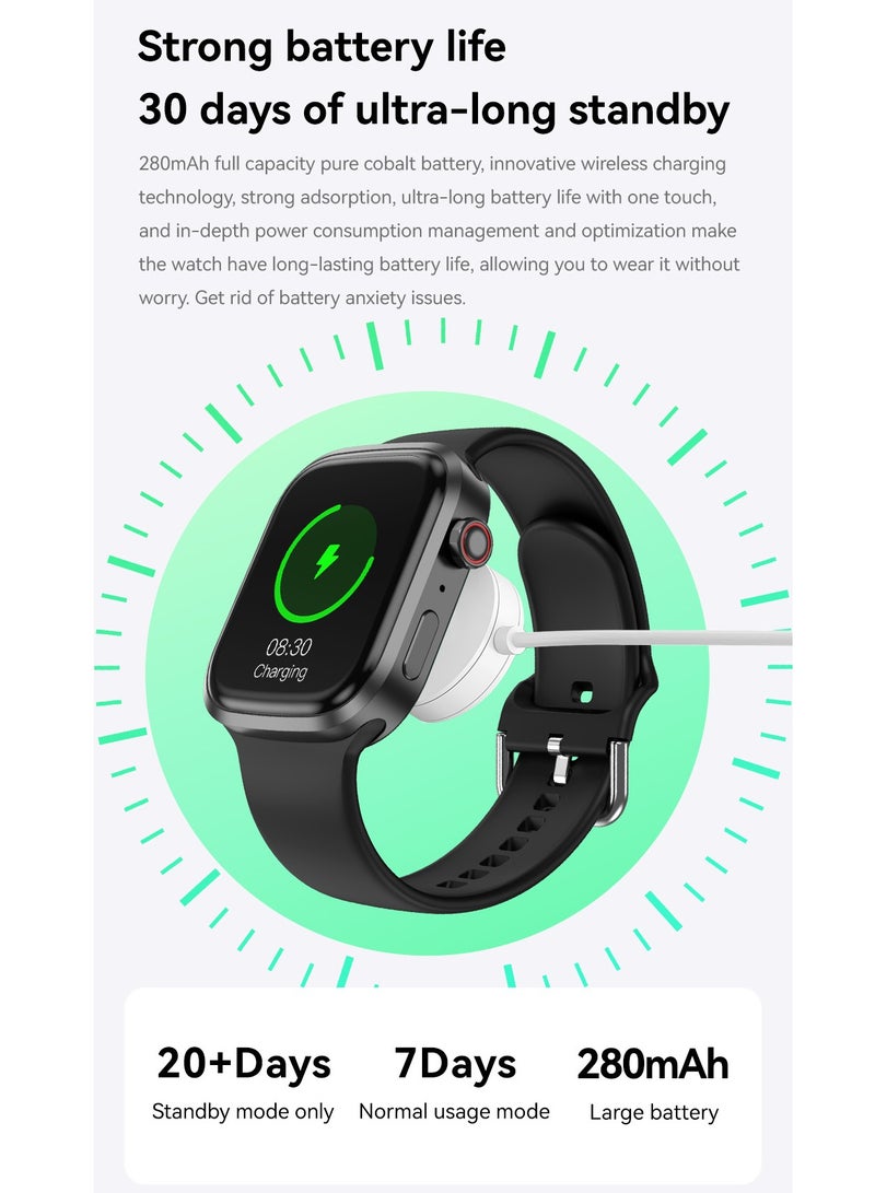 AROAQ Zero 90 Smart Watch, IP67 Waterproof NFC Bluetooth Health Monitoring Watch, 2.3" HD Display 280mah Large Capacity Battery Smart Fitness Watch with Multiple Sports Mode, (Silver) - Image 4