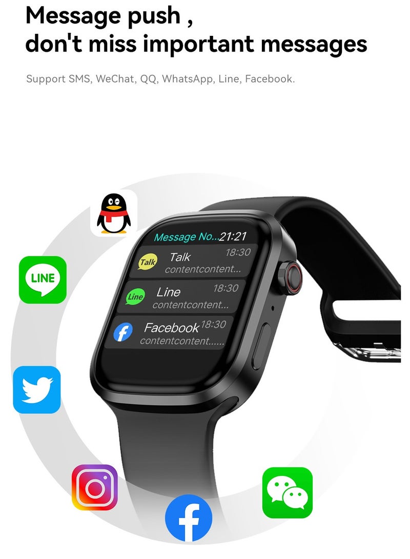 AROAQ Zero 90 Smart Watch, IP67 Waterproof NFC Bluetooth Health Monitoring Watch, 2.3" HD Display 280mah Large Capacity Battery Smart Fitness Watch with Multiple Sports Mode, (Silver) - Image 2