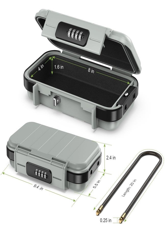 KeeKit Portable Combination Lock Box, Proof Water Personal Box with 4 Digit Combination for Beach, Swimming Pool, Water Work, Shopping Center and Outdoor Camping Activities - Grey - Image 5
