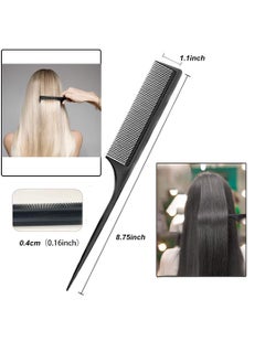 Professional Teasing Comb, Fine and Wide Tooth Hair Barber Comb, Black Carbon Fiber Cutting / Styling / Hairdressing Comb For All Hair Types - pzsku/Z3E2CFD0A82DB9EAB7817Z/45/_/1732689773/88d02d90-b217-4228-bc26-87ca91b6a96a