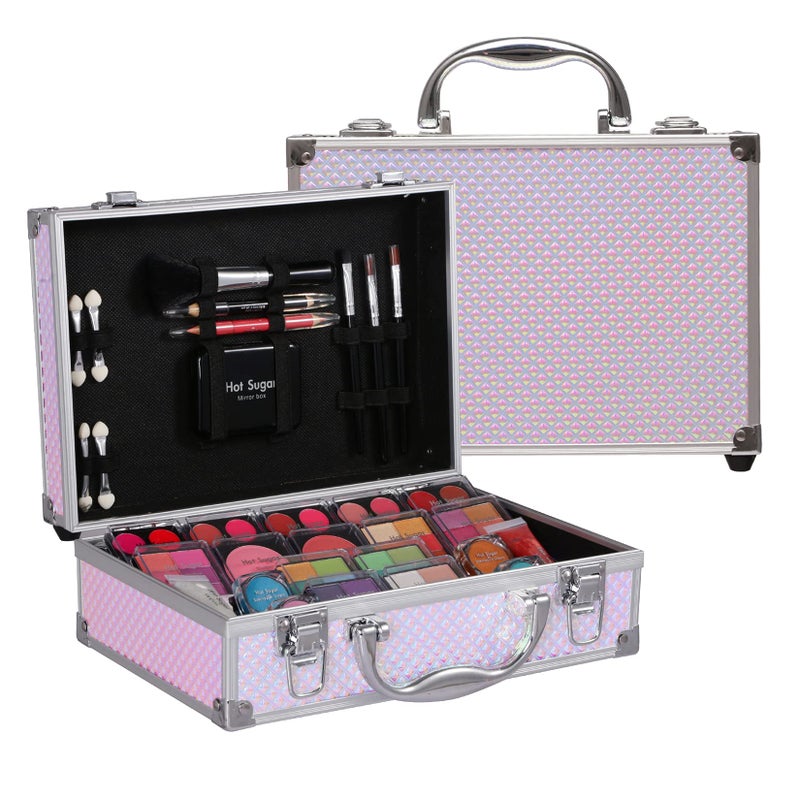 Hot Sugar Makeup Kit for Girls and Women  Full Starter Cosmetics Set with Eye Shadow Palette Blush Lip Gloss Lip  Eye Pencil and Mirror