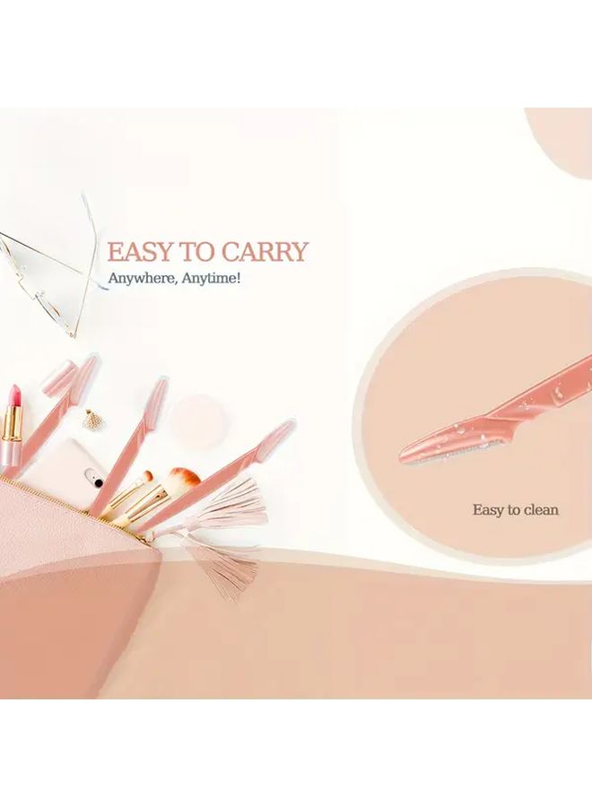 8 Colors Stainless Steel Eyebrow Trimmer Set With Protective Cover For Men Women - Image 5