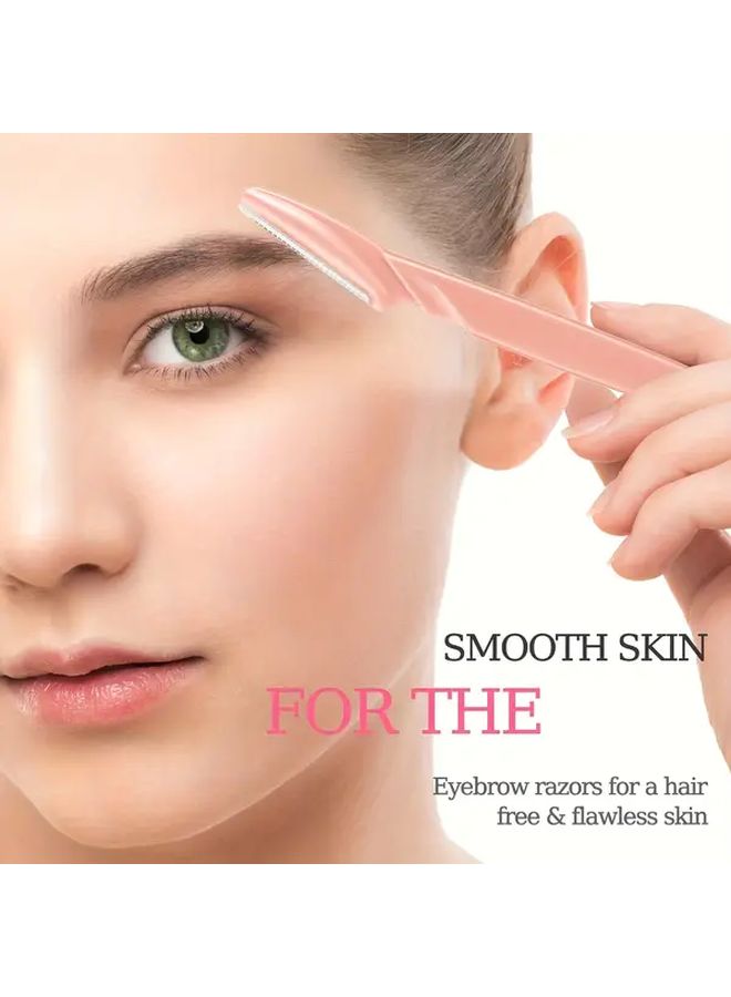 8 Colors Stainless Steel Eyebrow Trimmer Set With Protective Cover For Men Women - Image 4