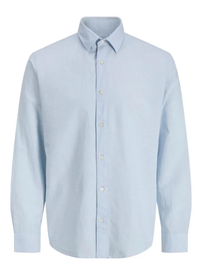 JACK & JONES  Linen Blend Casual Long Sleeve Shirt for Men | Best Price UAE