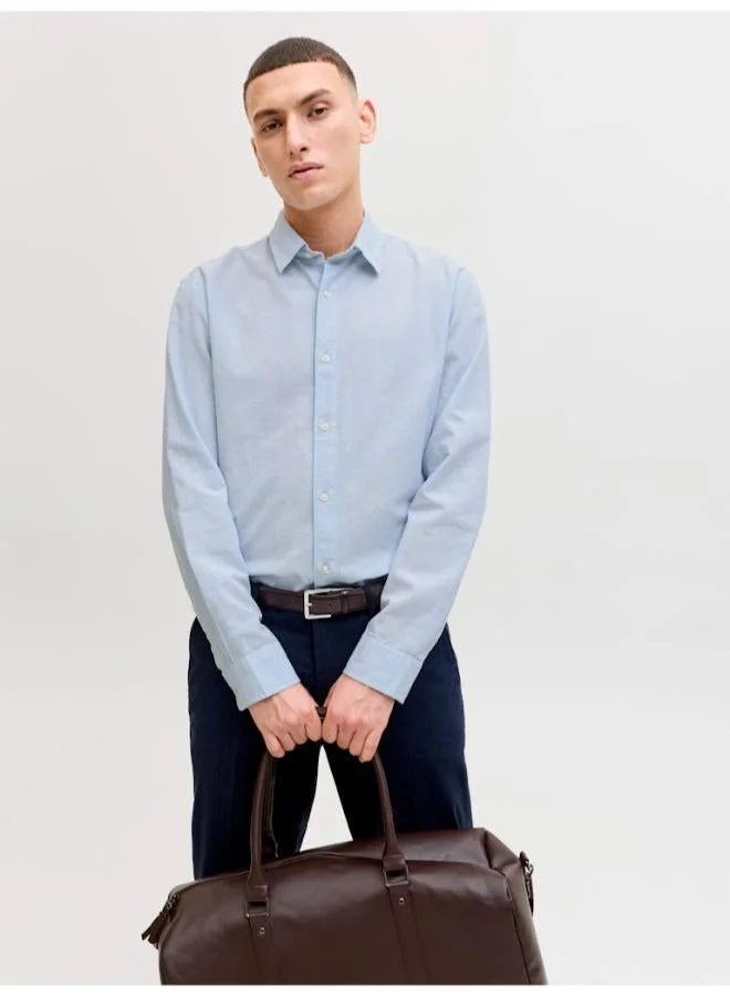 JACK & JONES  Linen Blend Casual Long Sleeve Shirt for Men | Best Price UAE