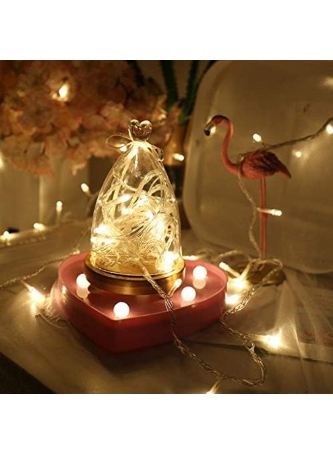 لمبات شجرة الكريسماس بإضاءة بيضاء دافئة بطول 10 متر لتزيين غرفة الحفلات والأبواب الخارجية من 100 مصباح LED - Image 1