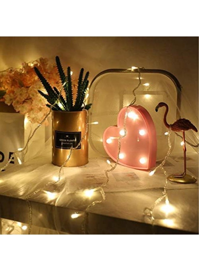 لمبات شجرة الكريسماس بإضاءة بيضاء دافئة بطول 10 متر لتزيين غرفة الحفلات والأبواب الخارجية من 100 مصباح LED - Image 2