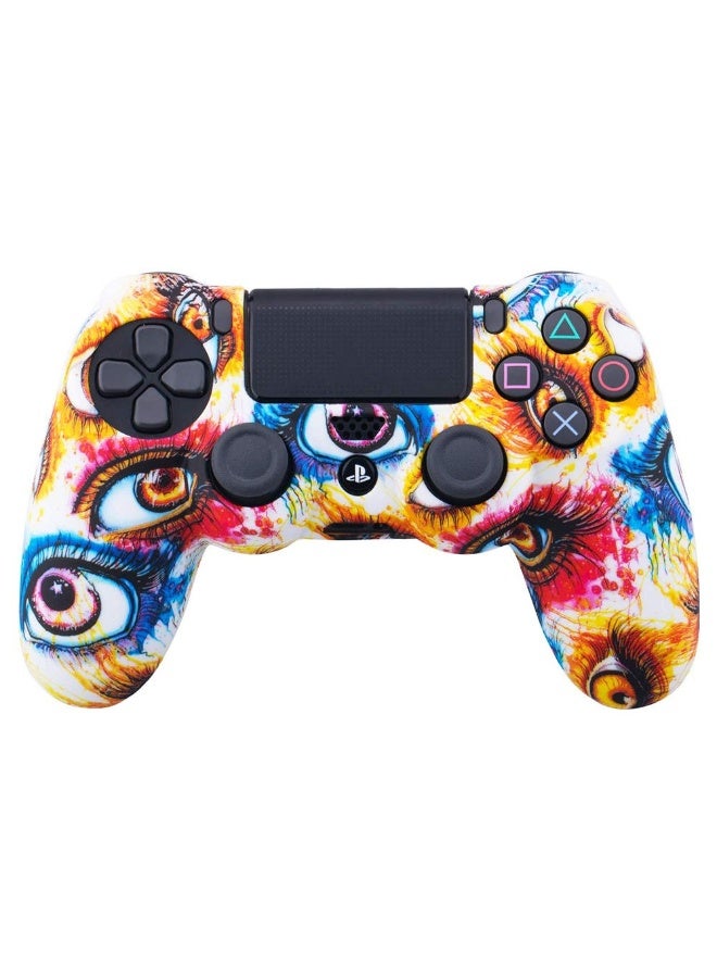 غطاء حماية من السيليكون لوحدة تحكم بلاي ستيشن 4، جلد ناعم مضاد للانزلاق بتصميم مموه لجهاز سوني دوال شوك 4، جراب حماية متعدد الألوان لوحدة تحكم بلاي ستيشن 4 - Image 4