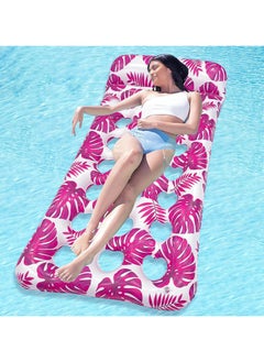 AUTOYSUR Pool float for adult,Pool Lounger Float,Water Lounger Pool Chair Lounge,Inflatable Pool Hammock Float 21-Cooling Holes, Floating Mat Swimming Pool Floats Toys for Pool Party, Beach, Lake,pink  - Image 2