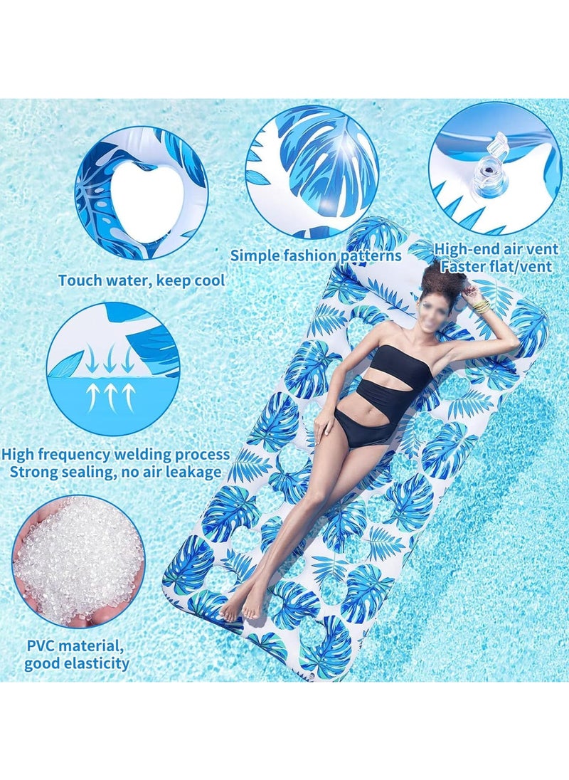 AUTOYSUR - Pool float for adult,Pool Lounger Float,Water Lounger Pool Chair Lounge,Inflatable Pool Hammock Float 21-Cooling Holes, Floating Mat Swimming Pool Floats Toys for Pool Party, Beach, Lake,pink - Image 1