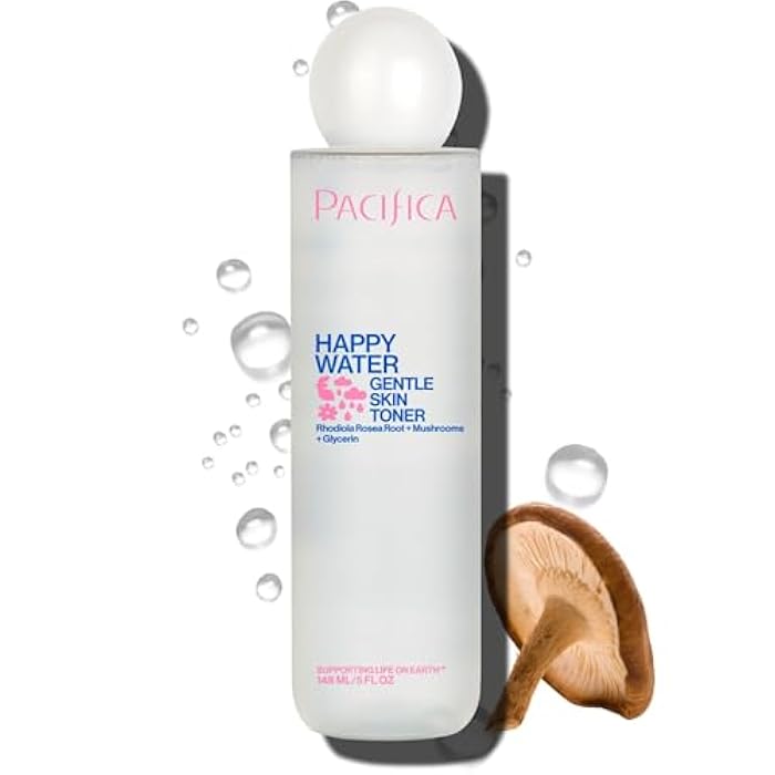 Pacifica Happy Water Hydrating Facial Toner – Vegan Ceramides, Hyaluronic Acid & Electrolytes, Refreshing & Calming for Balanced Skin, Clean Beauty, Vegan, Cruelty-Free, All Skin Types, 4 oz - Image 1