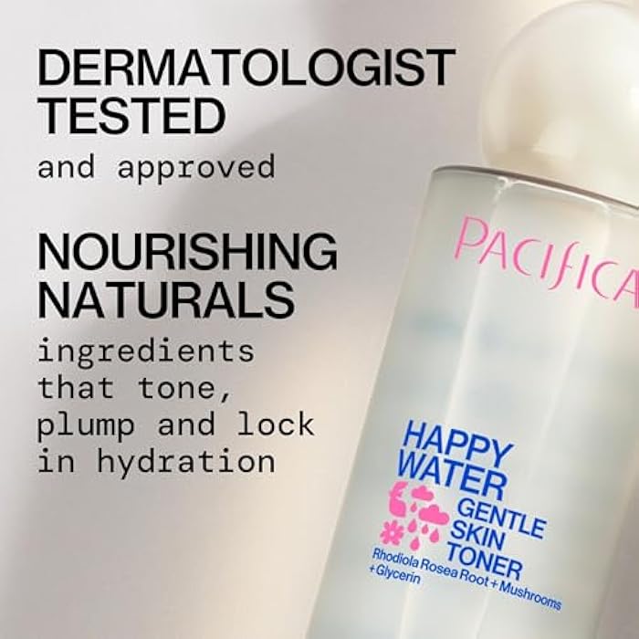 Pacifica Happy Water Hydrating Facial Toner – Vegan Ceramides, Hyaluronic Acid & Electrolytes, Refreshing & Calming for Balanced Skin, Clean Beauty, Vegan, Cruelty-Free, All Skin Types, 4 oz - Image 3