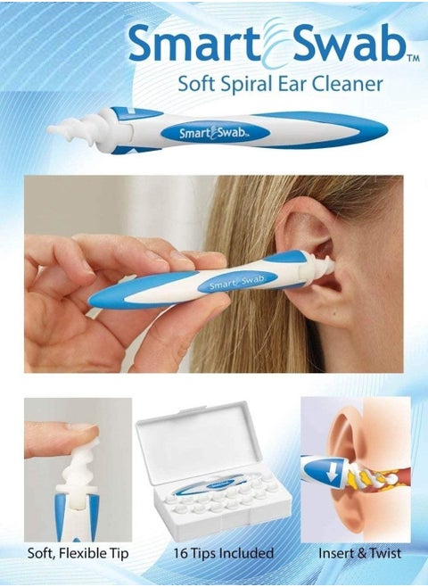 Smart Swab Spiral Ear Wax Removal With 16 Replacement Tips