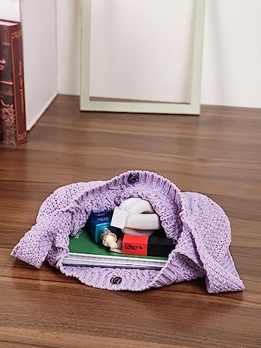 ENBEI Handmade Crochet Bag–Boho Chic Shoulder Bag, Aesthetic Kinted Bag,Cute Crossbody Bag,Perfect for Beach, Shopping or Daily Use – Stylish Durable (Purple) - Image 5