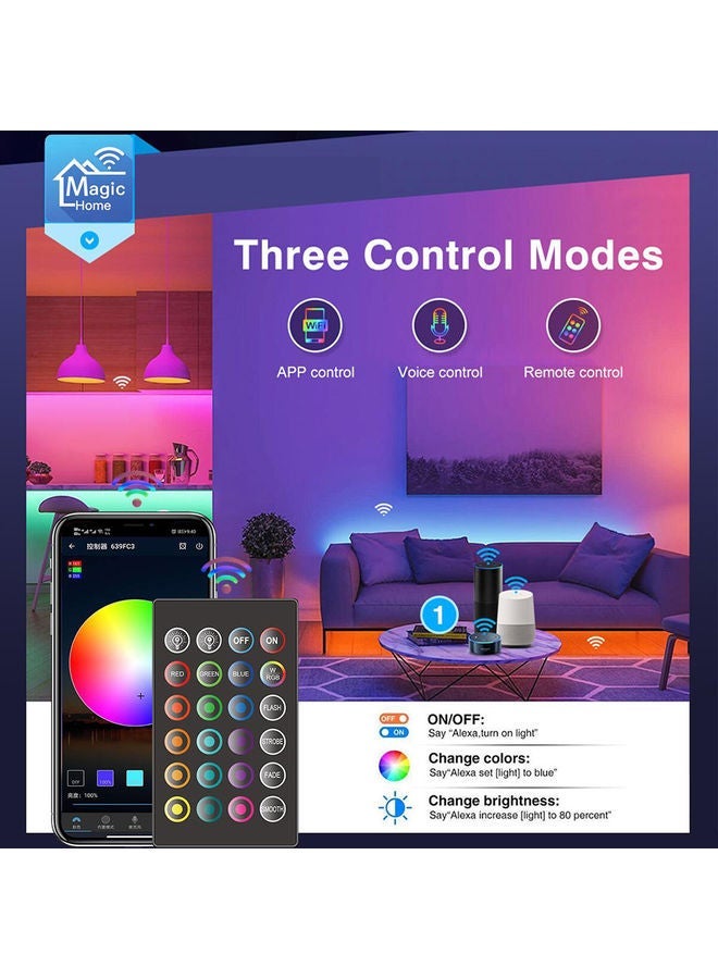 NIBEMINENT Intelligent RGB Strip Light Multicolour - Image 2