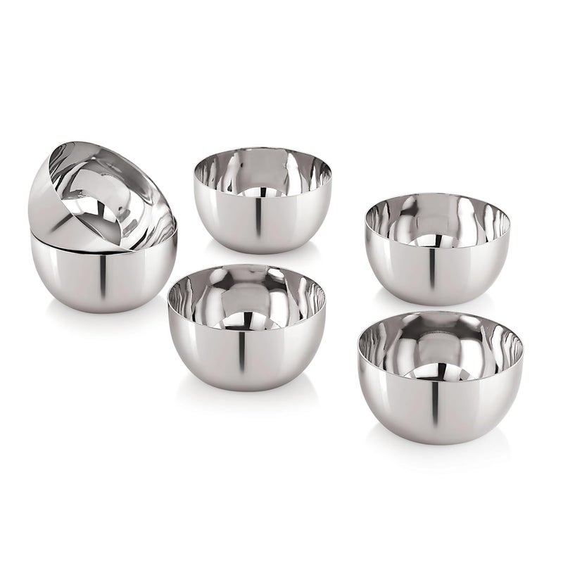 DAmurhu Pure Stainless Steel Serving Premium BowlKatoriVati Set Size 5 of 12 Pcs 350ML - Image 3