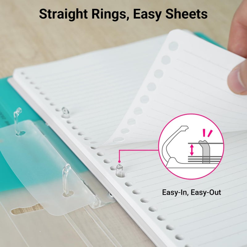KOKUYO 5 Subject Spiral Notebook Journal, Campus 110 Sheets B5 Refillable Notebook with Dividers Tabs, 6mm Dot Lined Binder Notebook for Work School Note Taking. 9" x 10.5", Blue, Japan Import - Image 4