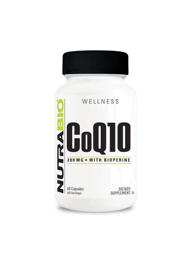 نوترا بايو مكمل غذائي NutraBio CoQ10 مع بيوبيرين، وظائف القلب الصحية وإنتاج الطاقة الخلوية، 200 مجم - 60 كبسولة - Image 1